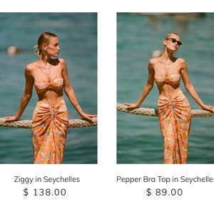 Resa Seychelles Ziggy skirt and pepper bra top